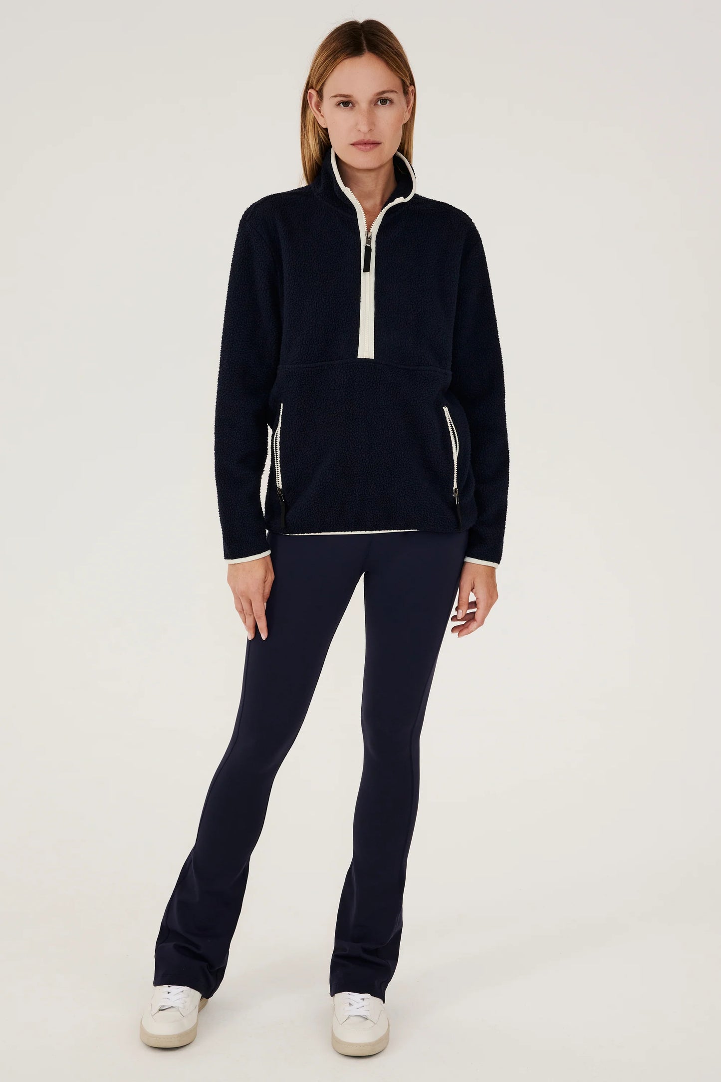 Libby - Indigo Sherpa Half Zip