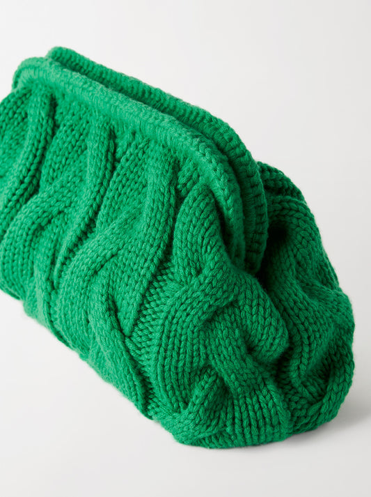 Cable Knit Pouch - Rainforest
