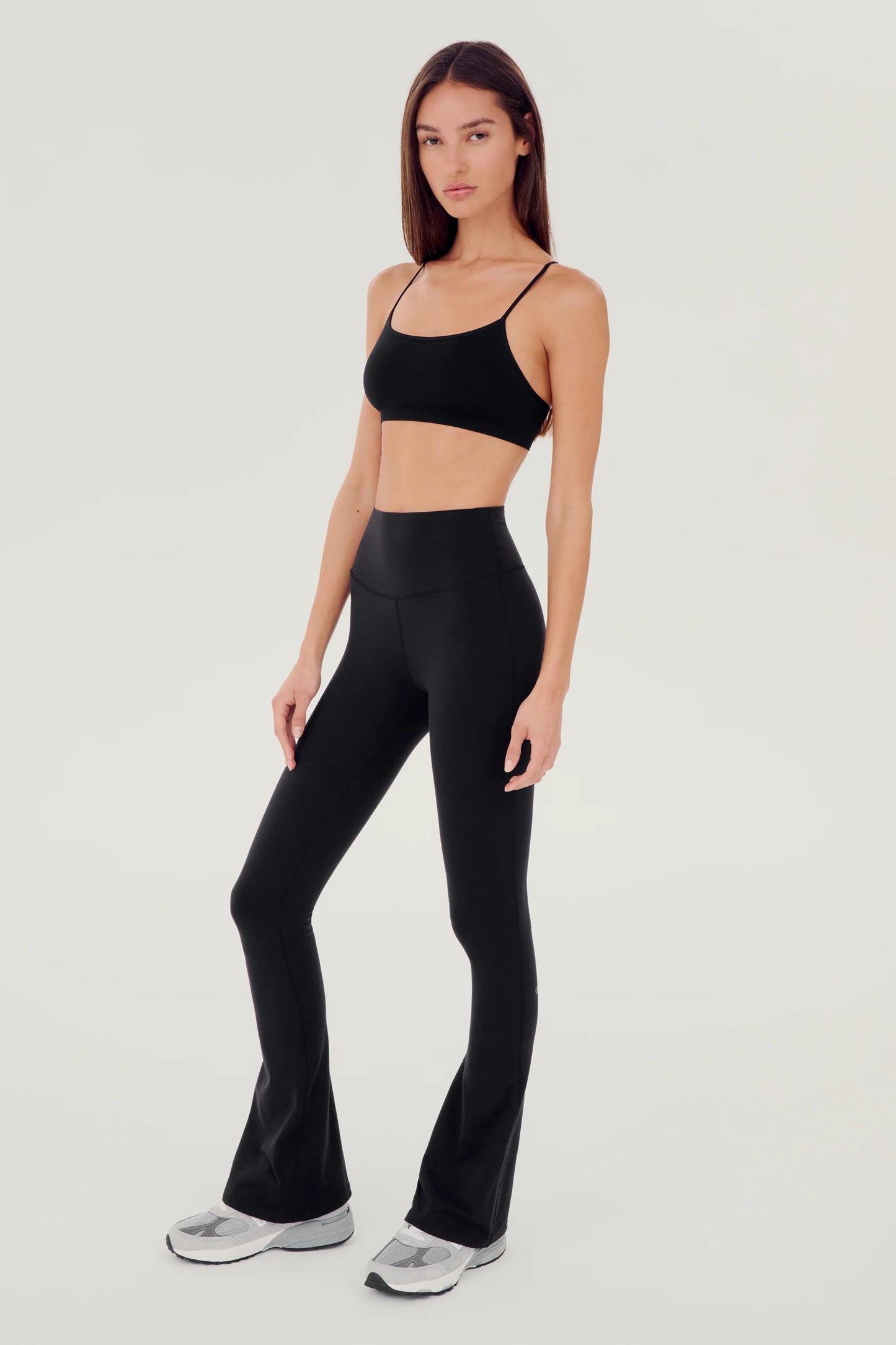 Raquel - Black High Waist Flare Leggings
