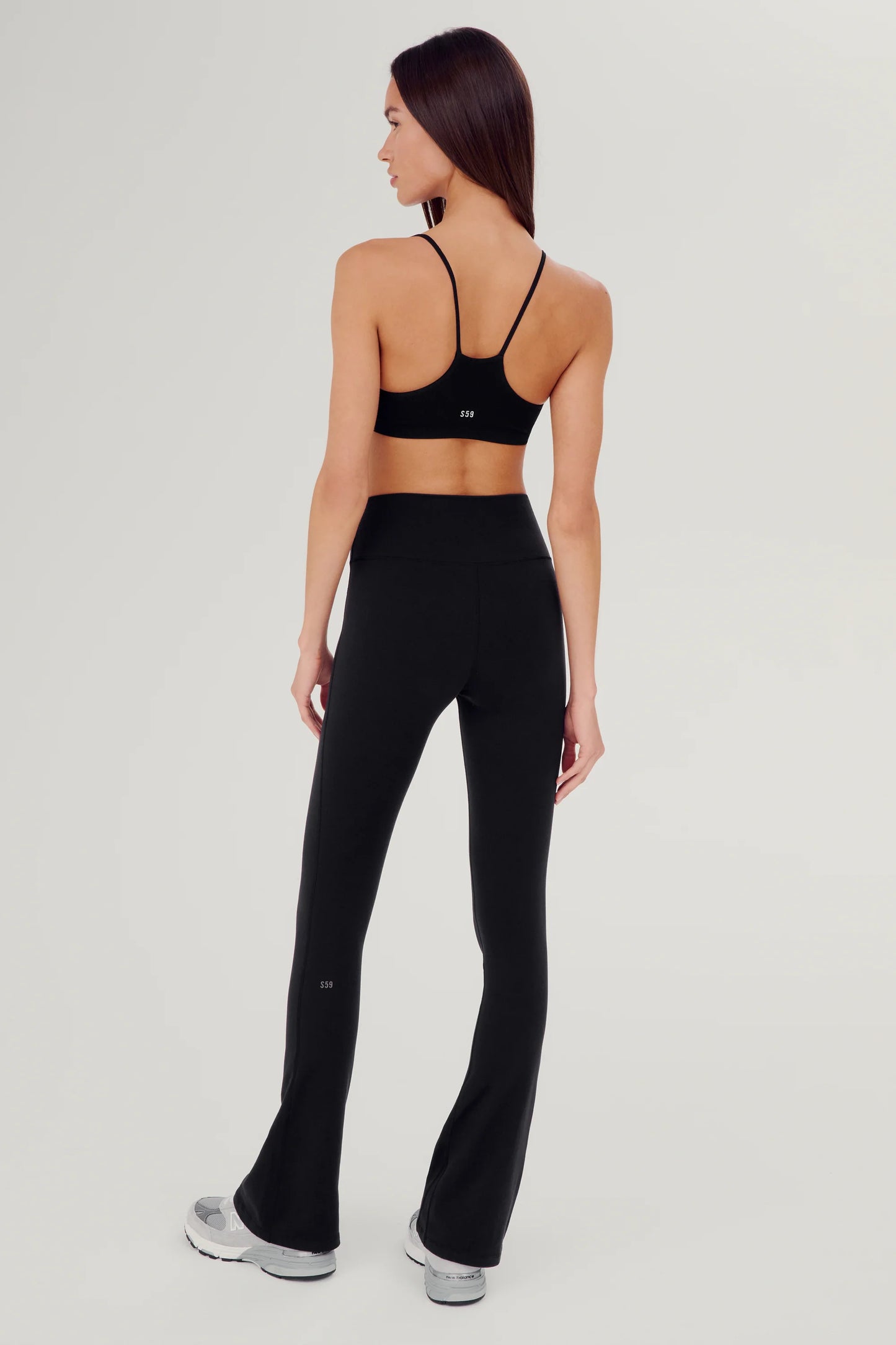 Raquel - Black High Waist Flare Leggings