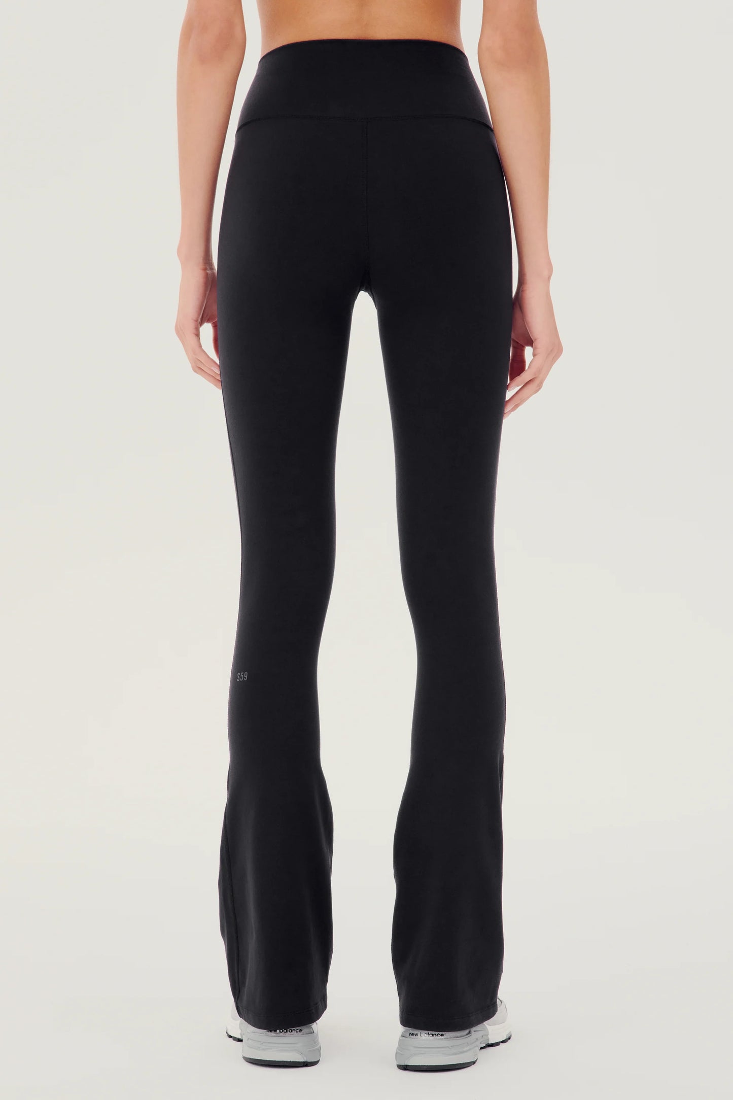 Raquel - Black High Waist Flare Leggings