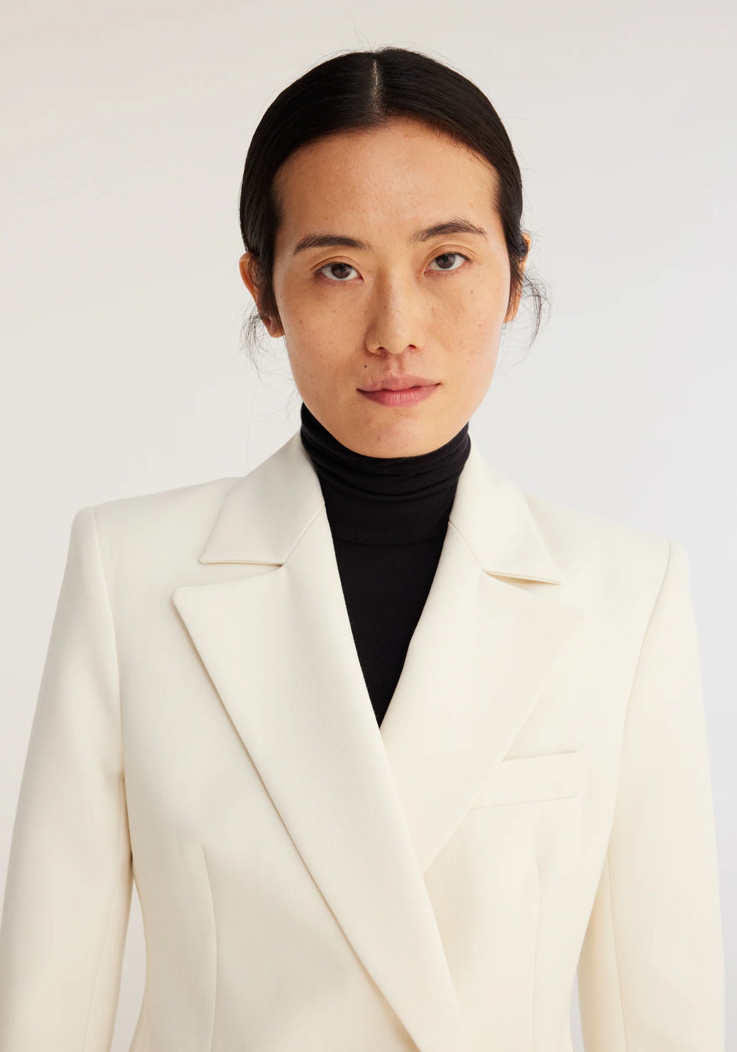 Tailored Ivory Wool Blazer
