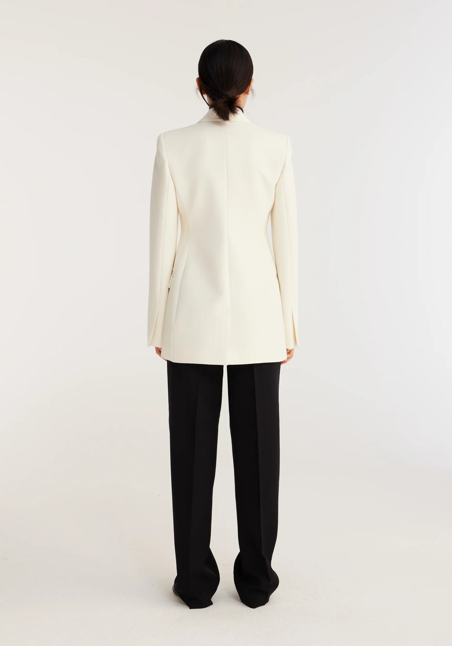 Tailored Ivory Wool Blazer