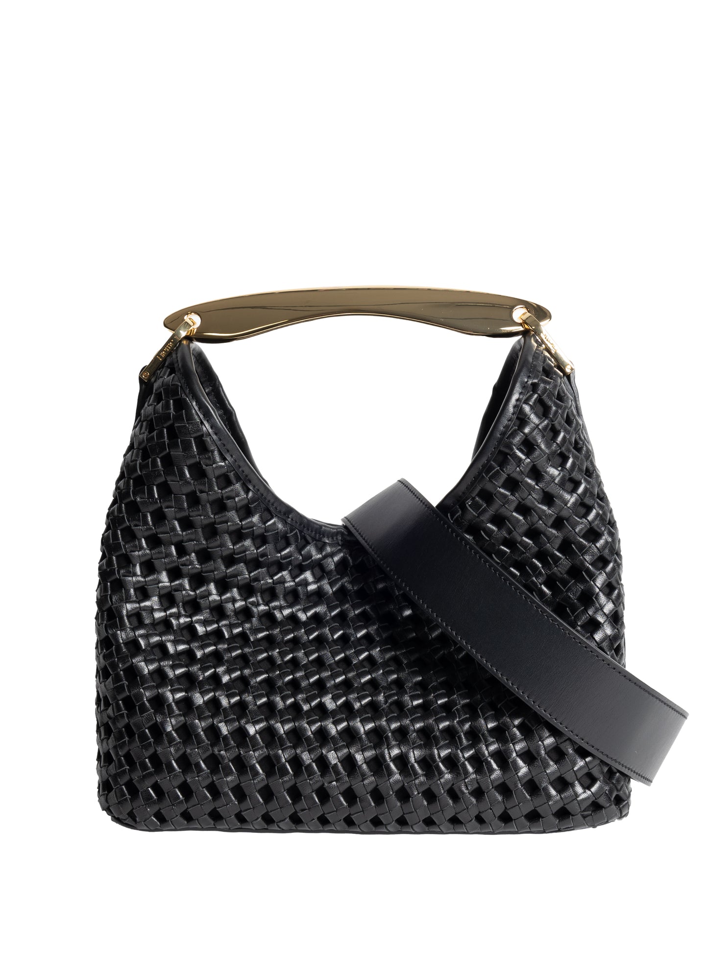Boomerang Woven Leather Black