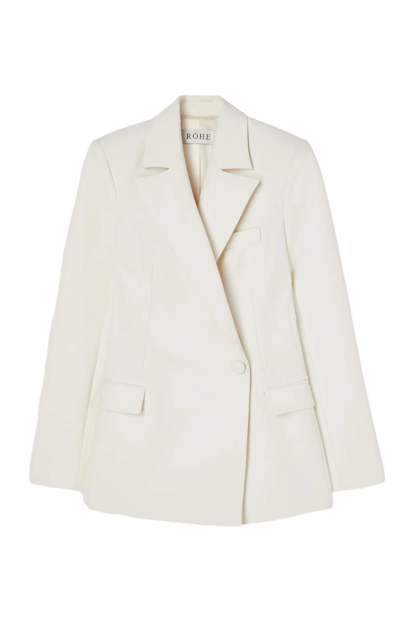 Tailored Ivory Wool Blazer