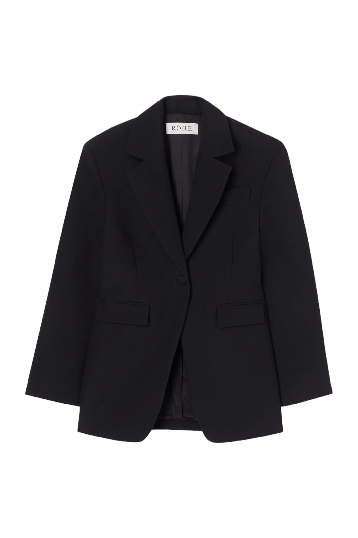 Waisted Black Wool Blazer