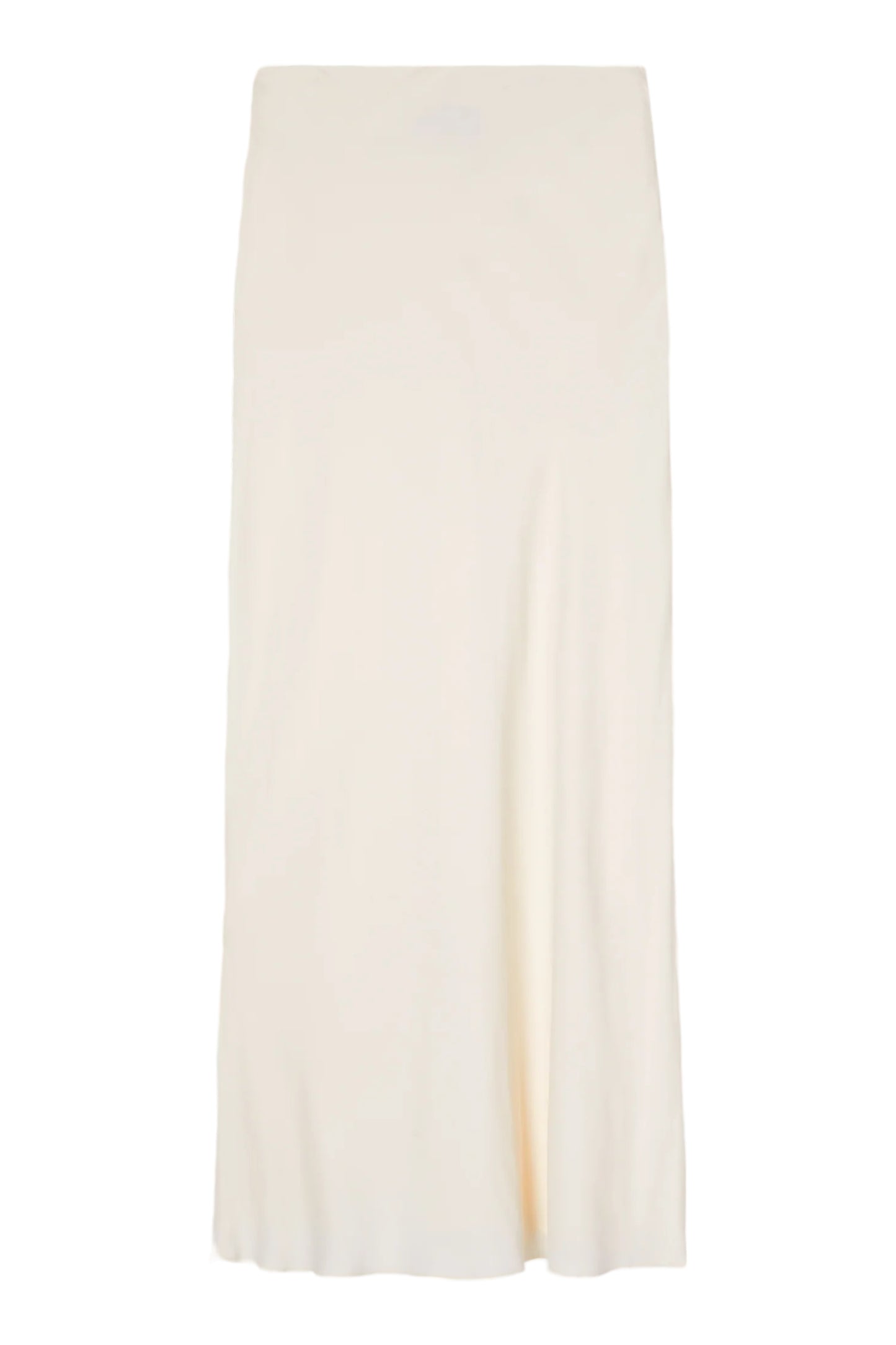 Long Cream Satin Skirt