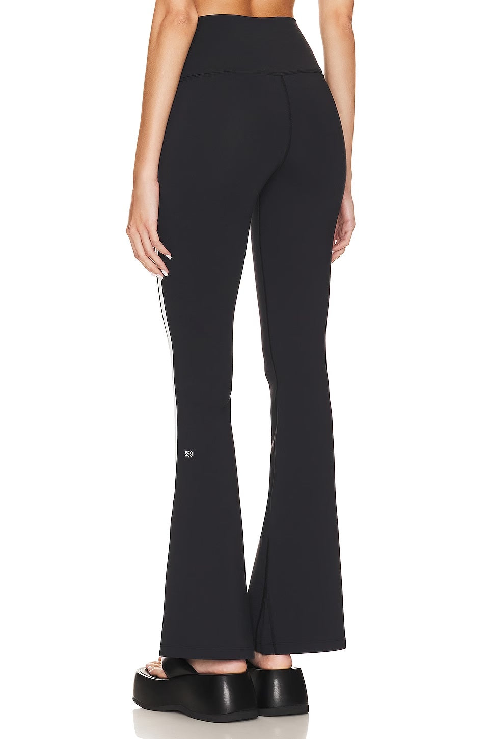 Raquel - Black High Waist Flare Leggings