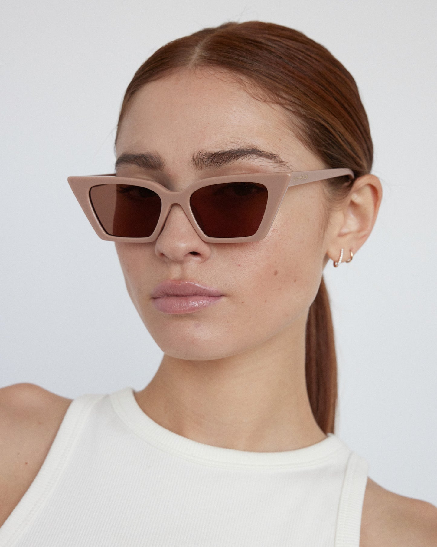 Claudia - Beige Sunglasses