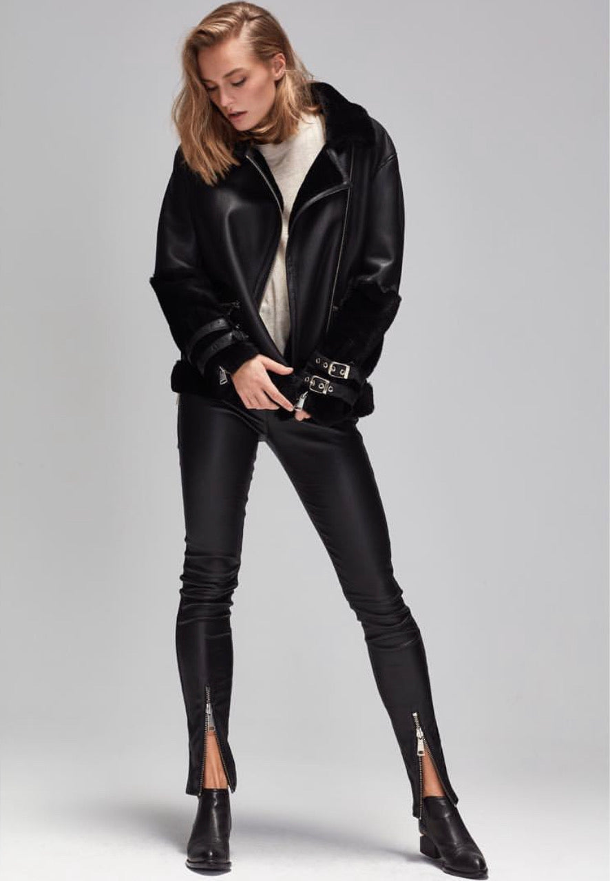 Saint - Black Shearling Jacket