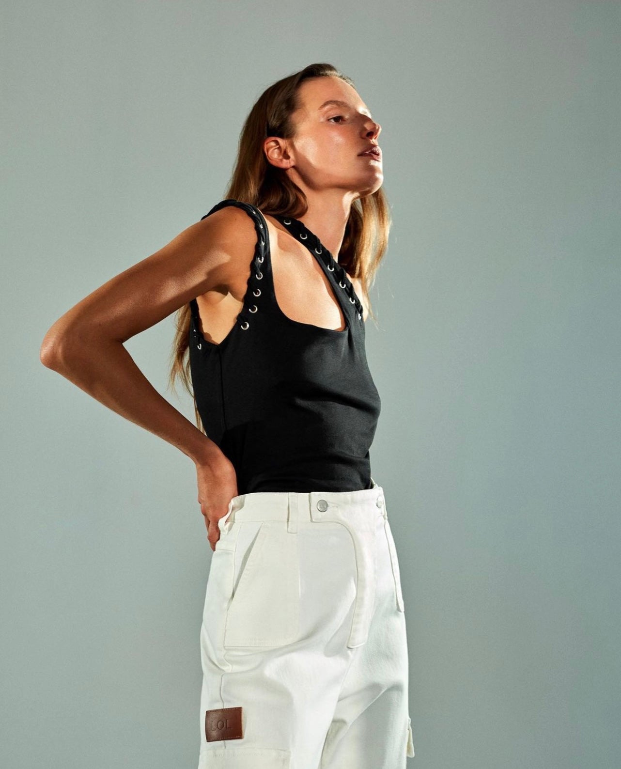 Gilda - White Cargo Jeans