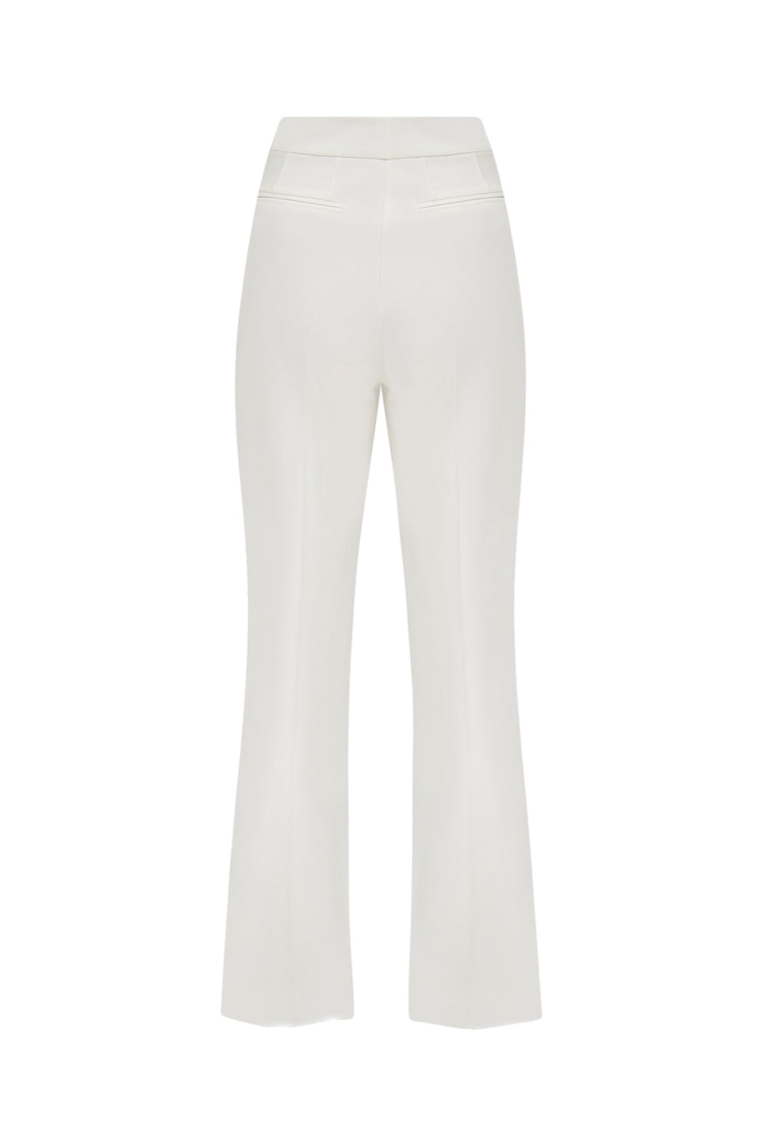 Isla - White Double Pleated Trousers