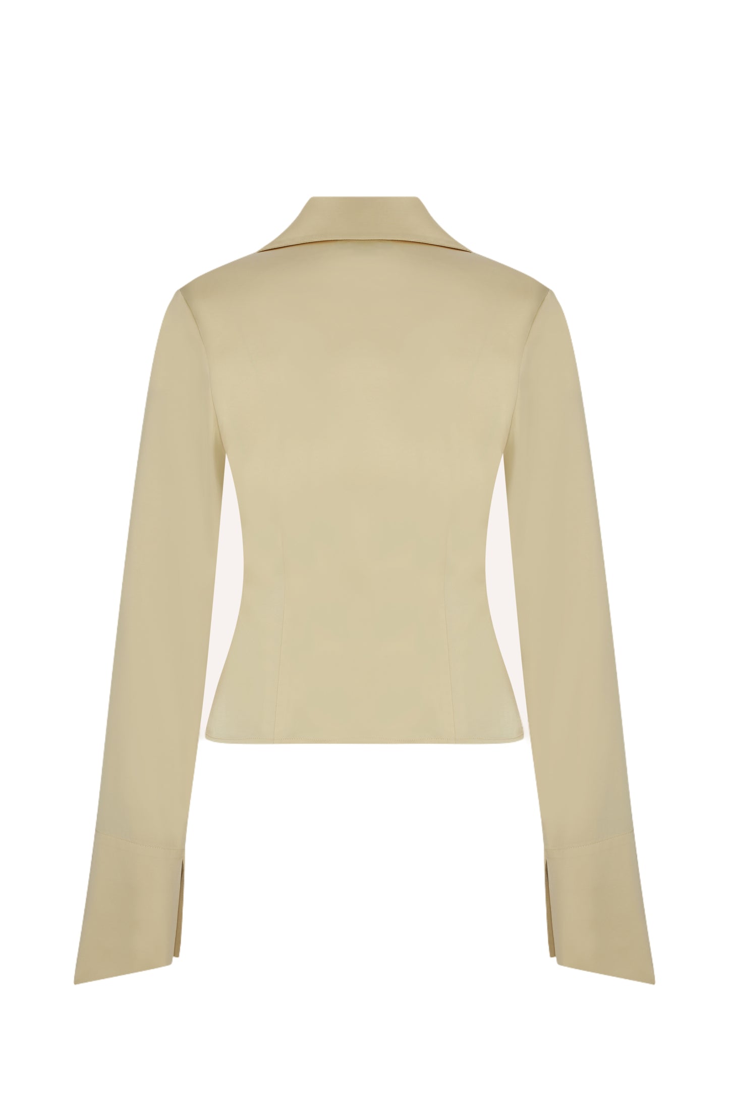 Molly - Front Drawstring Gold Blouse