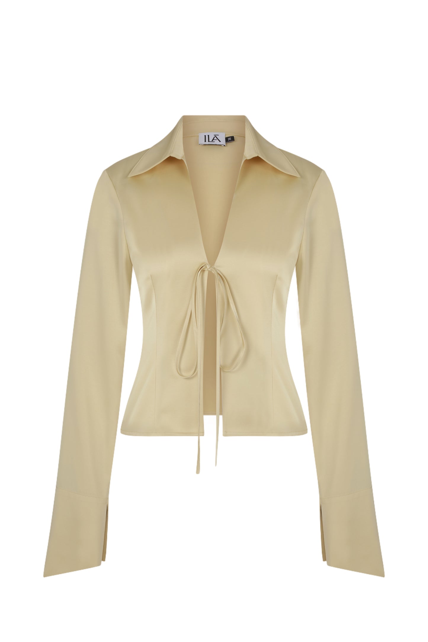 Molly - Front Drawstring Gold Blouse