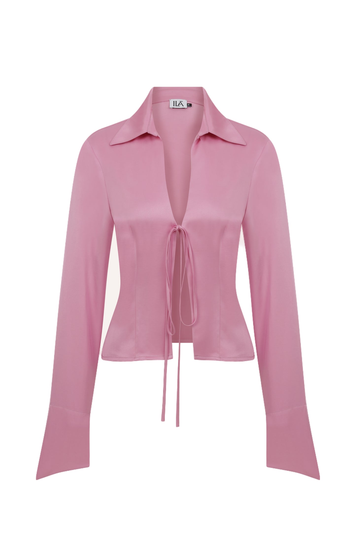 Molly - Front Drawstring Pink Blouse