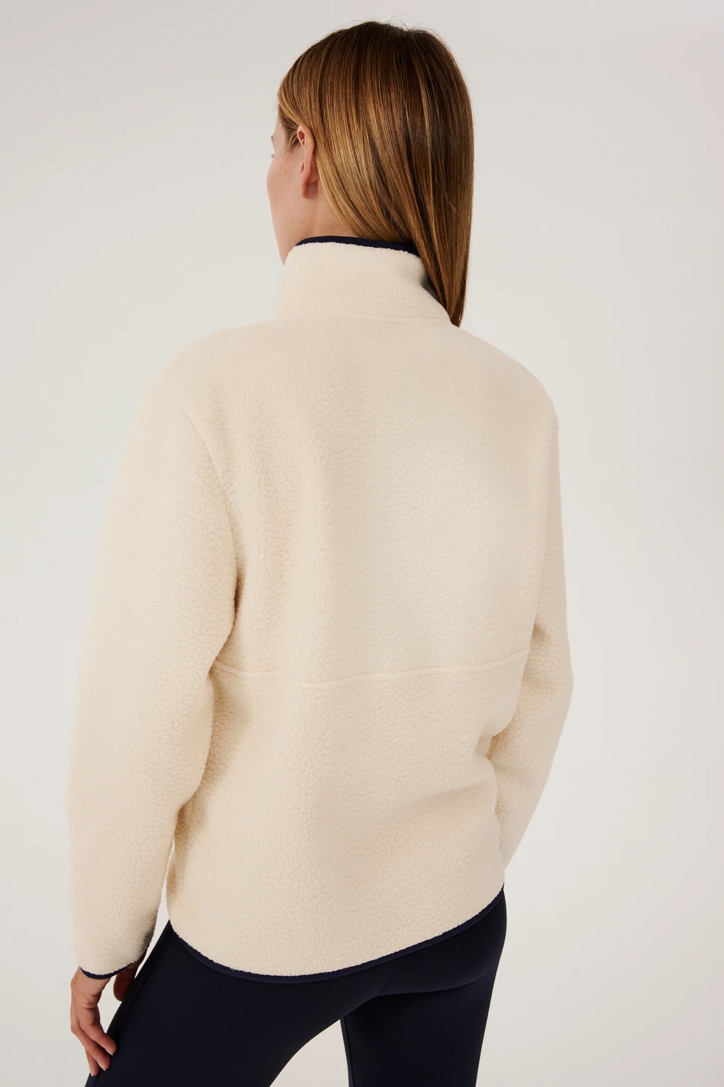 Libby - Creme Sherpa Half Zip