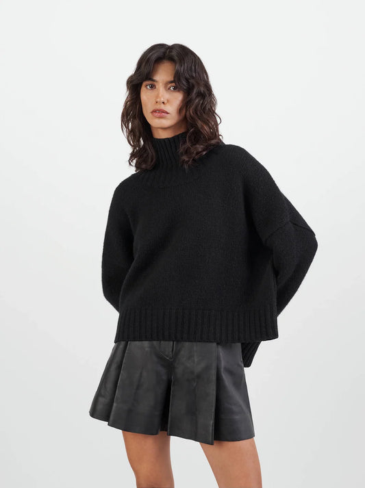 Girlfriend Turtleneck - Black