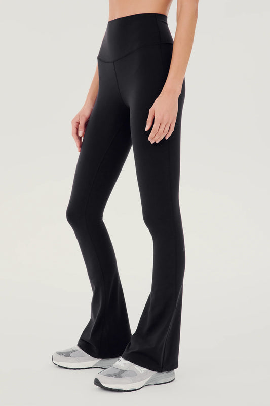 Raquel - Black High Waist Flare Leggings