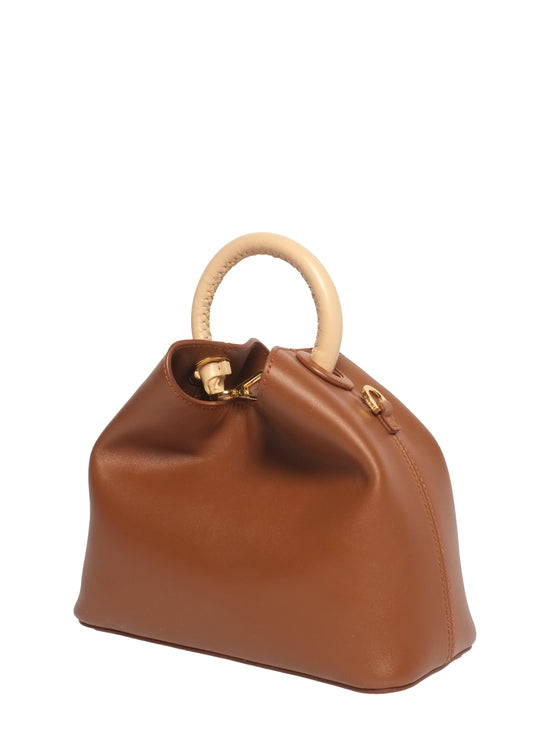 Baozi Leather Cognac/Beige Bag
