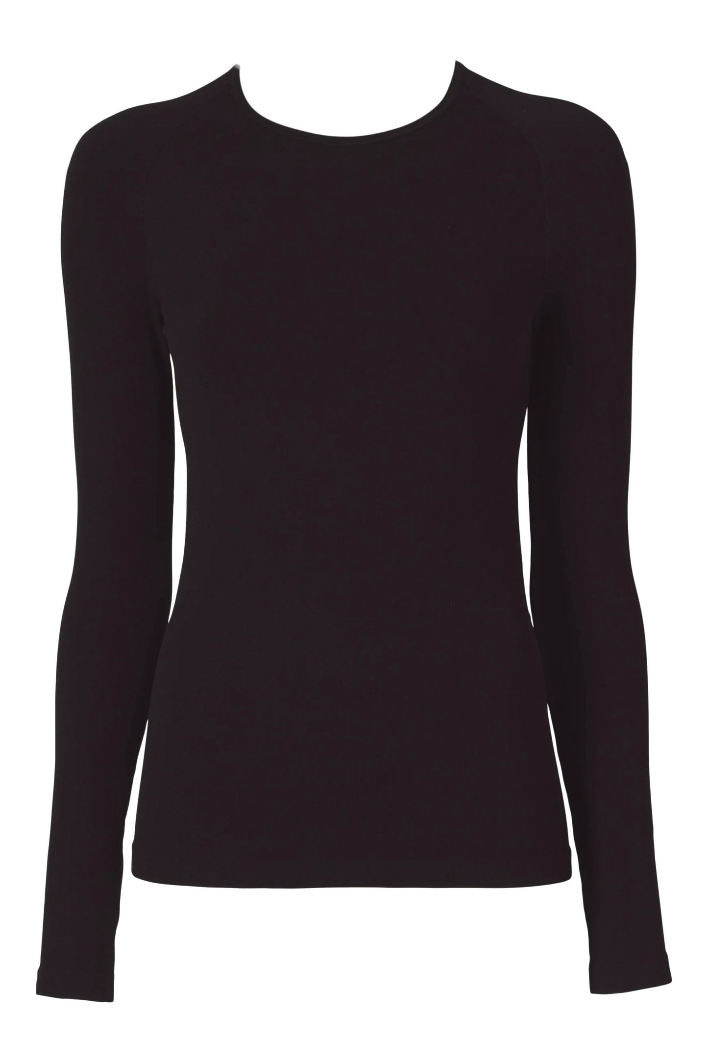 Loren - Black Seamless Long Sleeve Tee