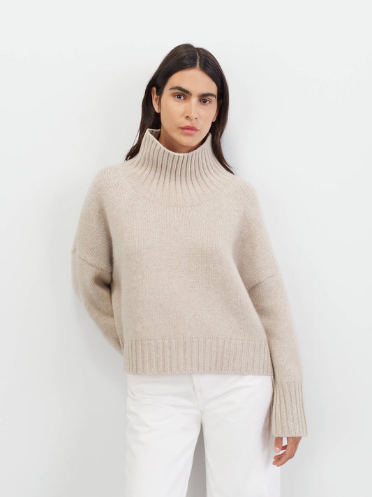 Girlfriend Turtleneck - Natural Sand