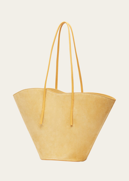 Soft Tulip Tote Small Straw Bag