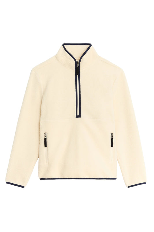 Libby - Creme Sherpa Half Zip