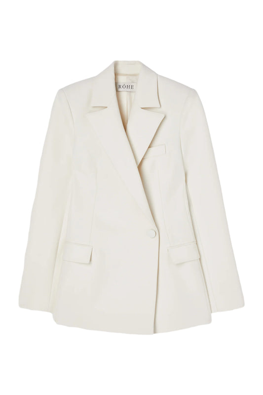 Tailored Ivory Wool Blazer