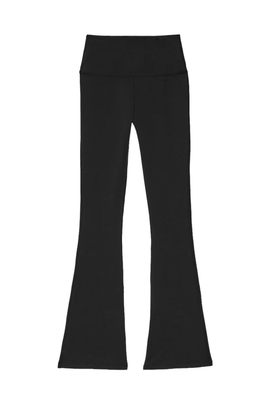 Raquel - Black High Waist Flare Leggings