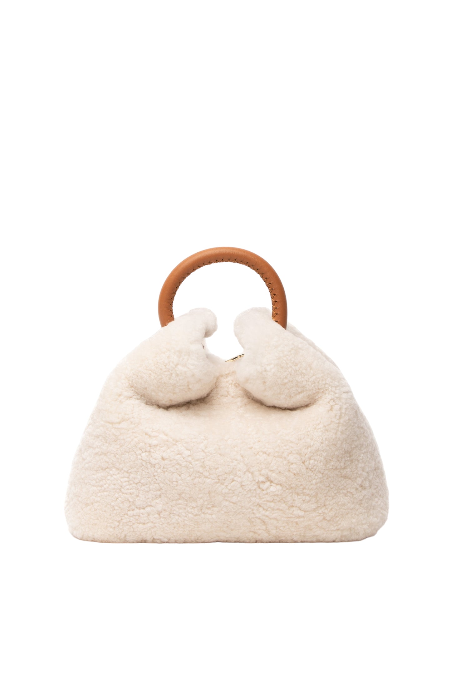 Baozi Shearling Teddy White/Caramel Bag