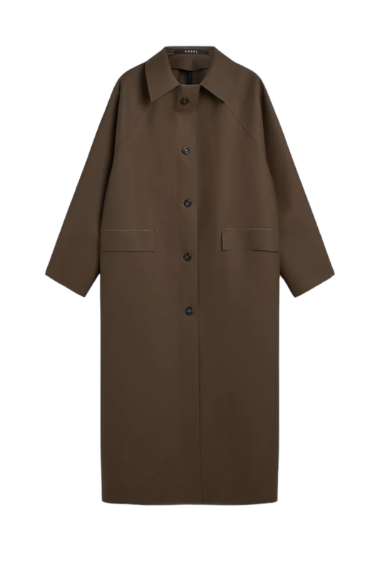 Original Long Rubber Dark Brown Coat
