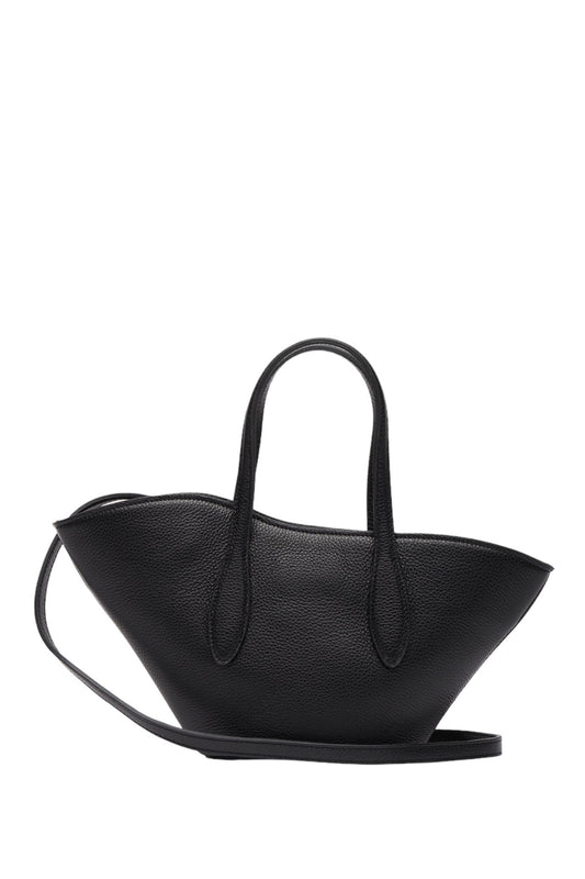 Open Tulip Tote Micro Black Bag