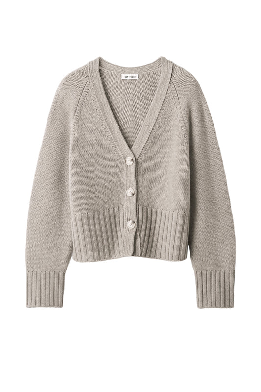 V-neck Cardigan - Greige