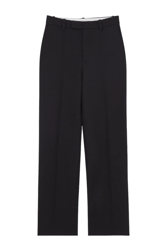 Straight Leg Tailored Black Trousers