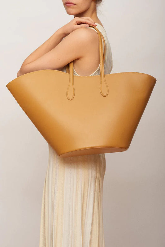 Open Tulip Tote Large Biscotto Bag