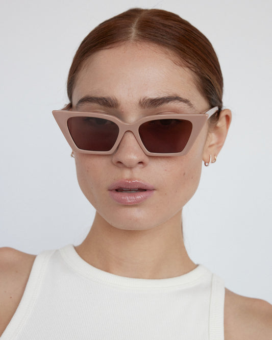 Claudia - Beige Sunglasses