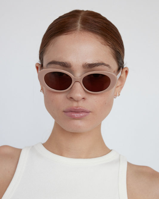 Jeanne - Beige Sunglasses