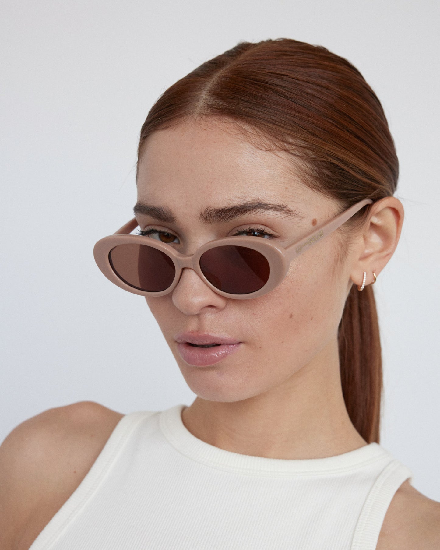 Jeanne - Beige Sunglasses