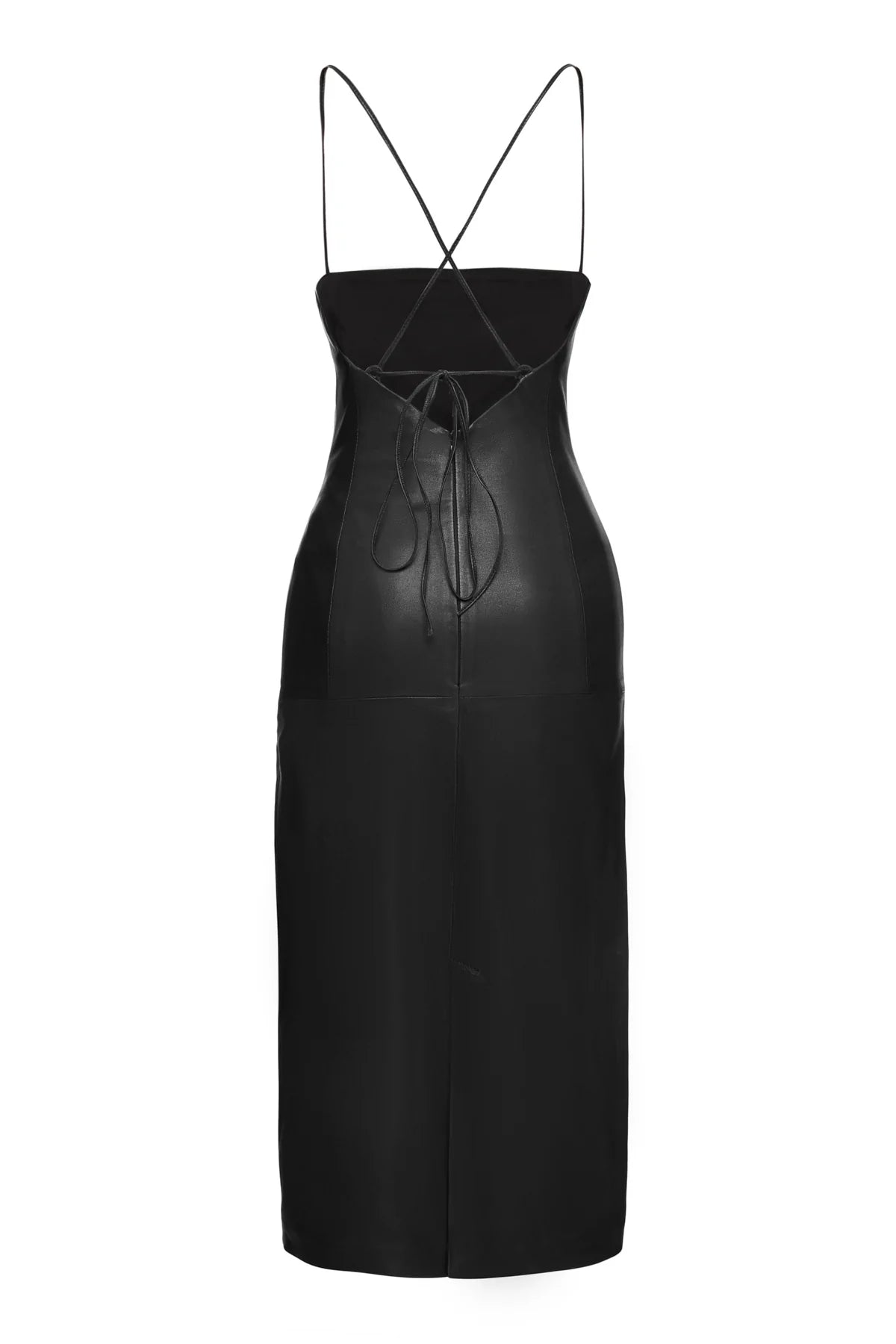 Monica - Black Leather Dress