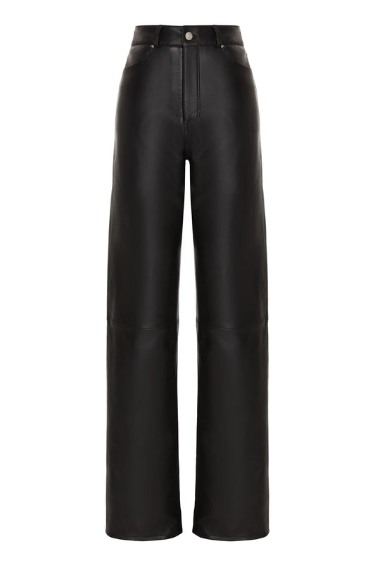 Astrid - Black Leather Pants