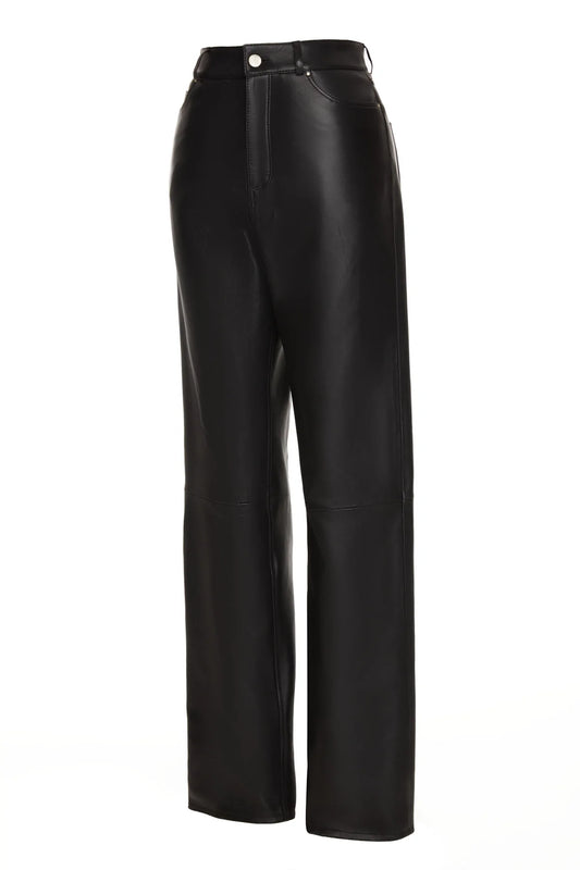 Astrid - Black Leather Pants