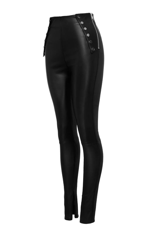 Larissa - Black Leather Pants