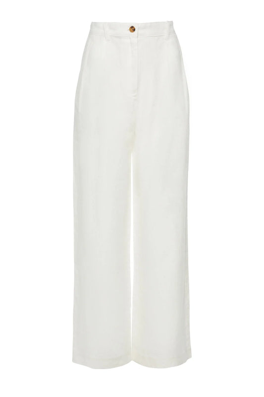 Rosie - White Linen Pants