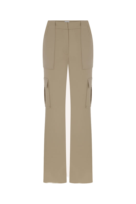 Sasha - Beige Cargo Trousers